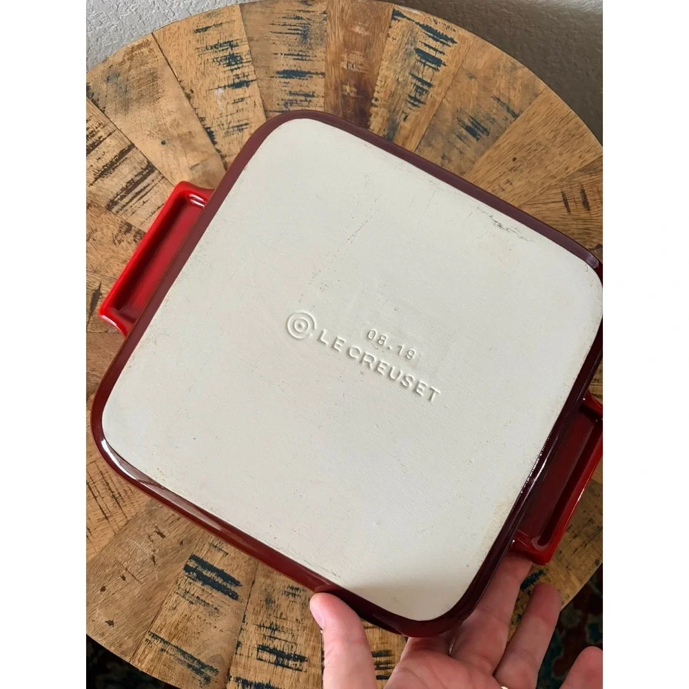 Le Creuset Heritage Square Stoneware Baker Cerise Red 8 x 8 x 2 Casserole Dish